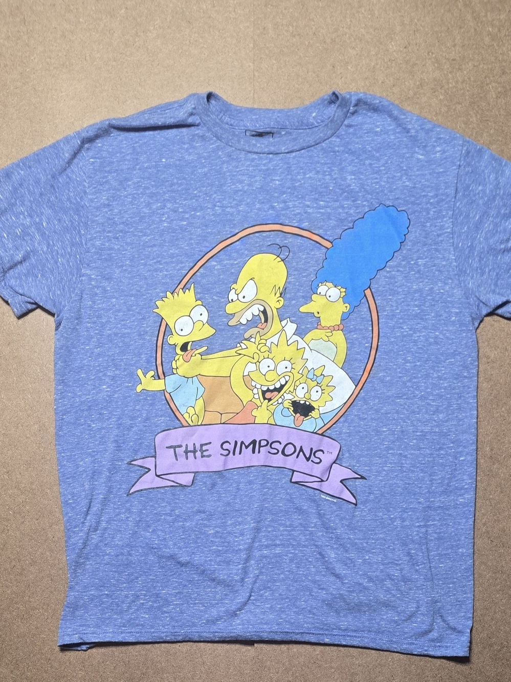 The Simpsons Family Photo T shirt Men Size M Blue